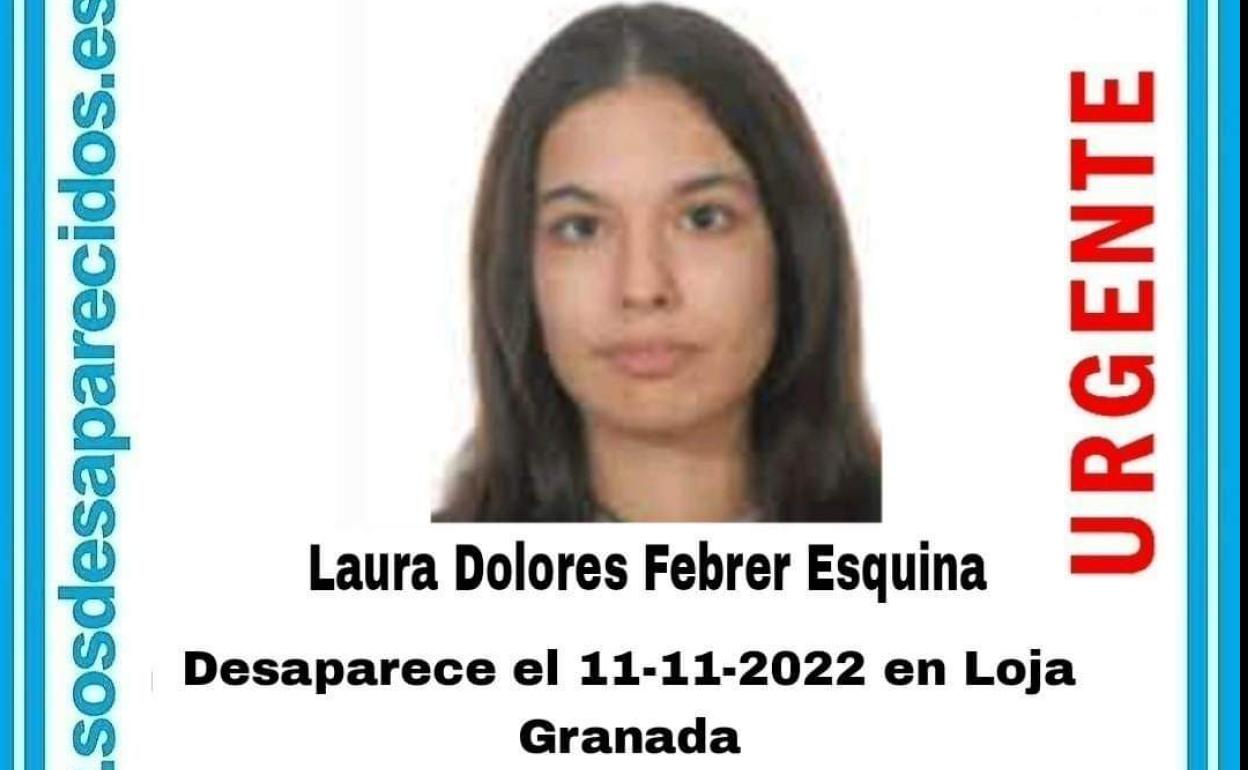 Imagen de la desparecida en Loja. 