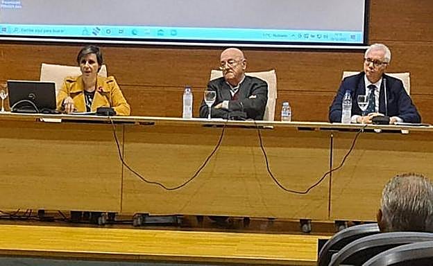 Clausura del encuentro con los regantes. 