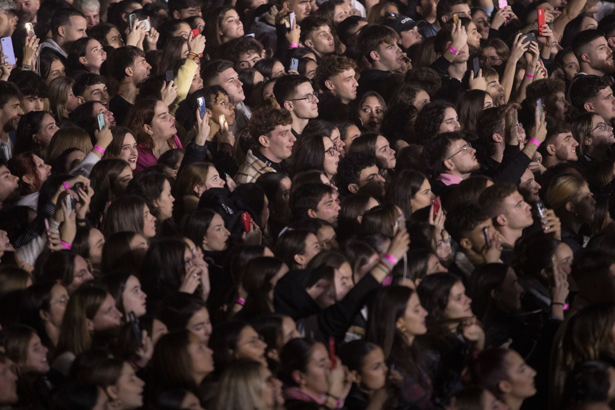 Momento del primer concierto de Dellafuente en el Palacio de Deportes.