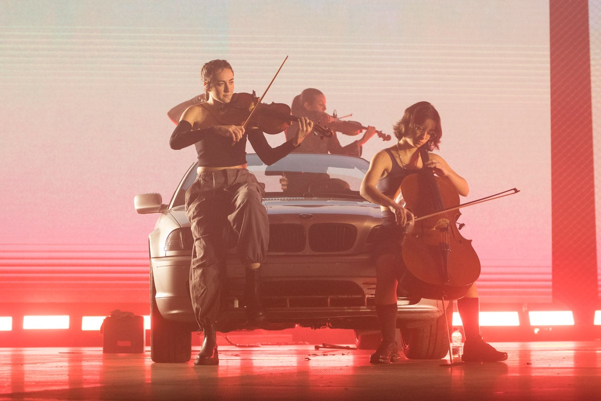 Momento del primer concierto de Dellafuente en el Palacio de Deportes.