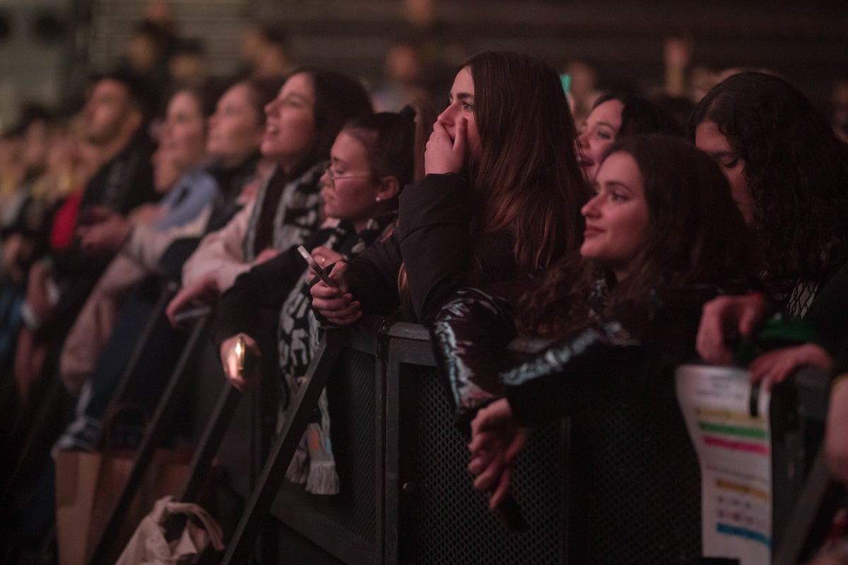 Momento del primer concierto de Dellafuente en el Palacio de Deportes.