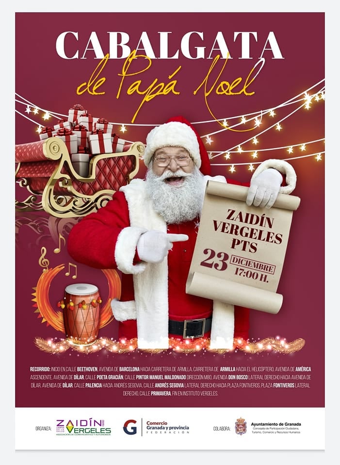 Cartel oficial de la Cabalgata de Papá Noel 2022.