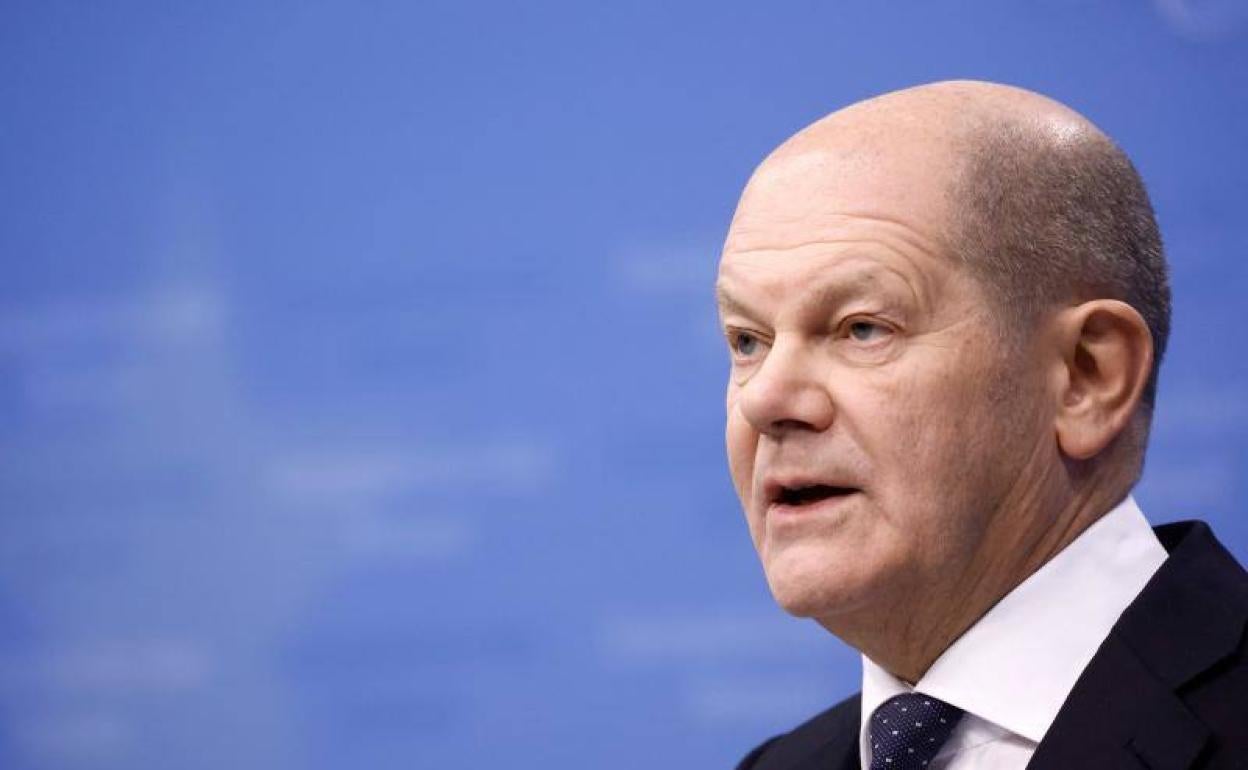 El canciller alemán, Olaf Scholz, en una comparecencia reciente.