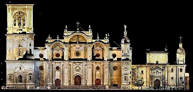 Alazado de la torre, la portada y el sagrario de la Catedral de Granada. 