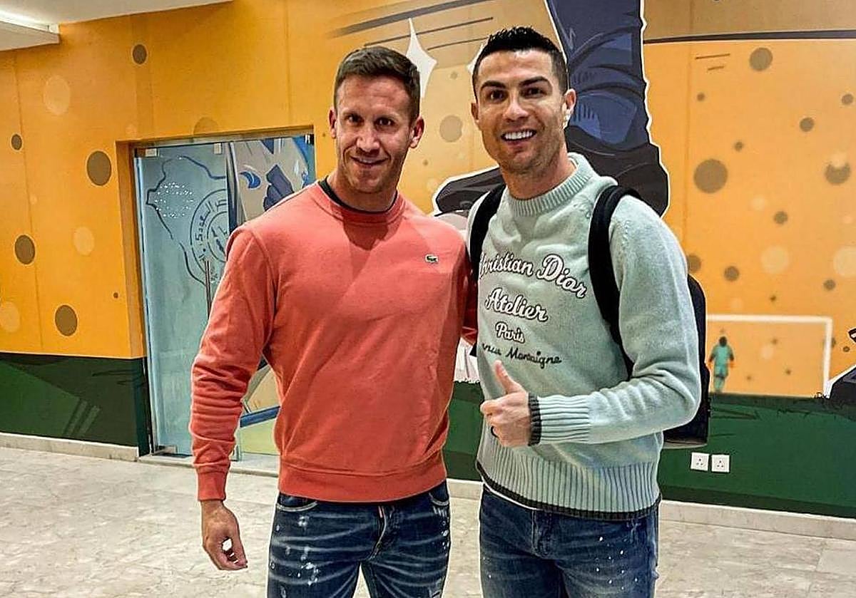 Blesa, con Cristiano Ronaldo