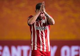 Fran Hernández celebra un gol con el Aniquiladores.