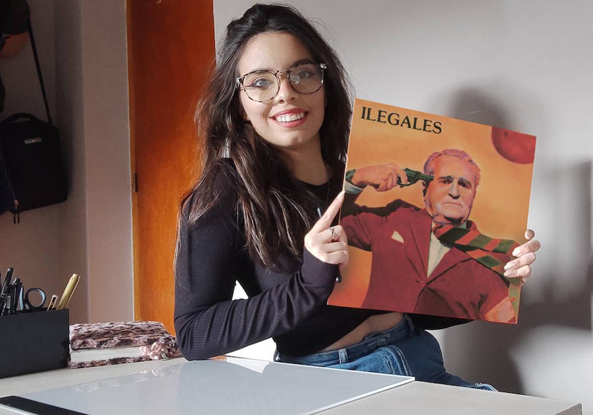 Carmen ha reinterpretado la histórica portada de Ouka Lele para el disco 'Ilegales' en el 40 aniversario de su aparición.