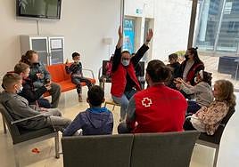 Actividades con los niños desplazados de Ucrania, en Jaén.