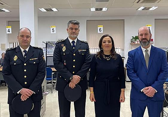 Catalina Madueño con Pedro Garrido, Adriano Rubio y Antonio Navarro.