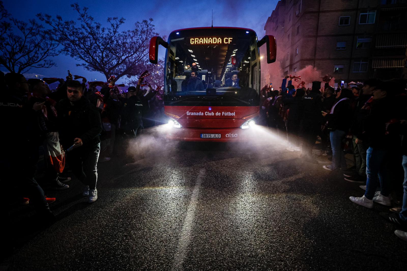 La previa del derbi andaluz entre Granada y Málaga, en imágenes
