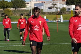 El Bilal Touré regresó ayer a los entrenamientos tras unos días en los que su gol ha sido ampliamente viralizado en todo el mundo.