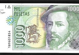Con este billete de 1.000 pesetas podrías obtener el salario de todo un año.