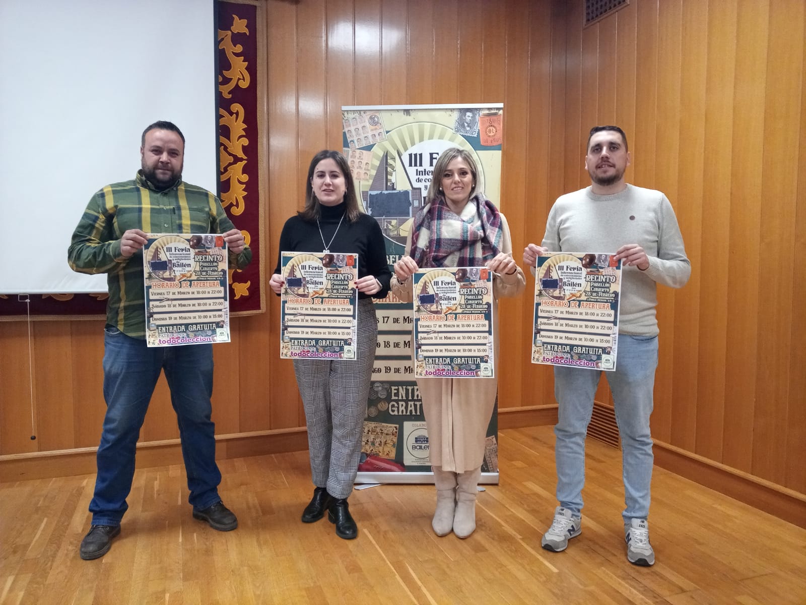 María Teresa Risueño, Nieves Rusillo, Francisco Javier Cabrera y Antonio García.