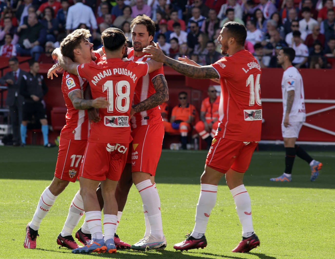 Las imágenes de la derrotas del Almería ante el Sevilla