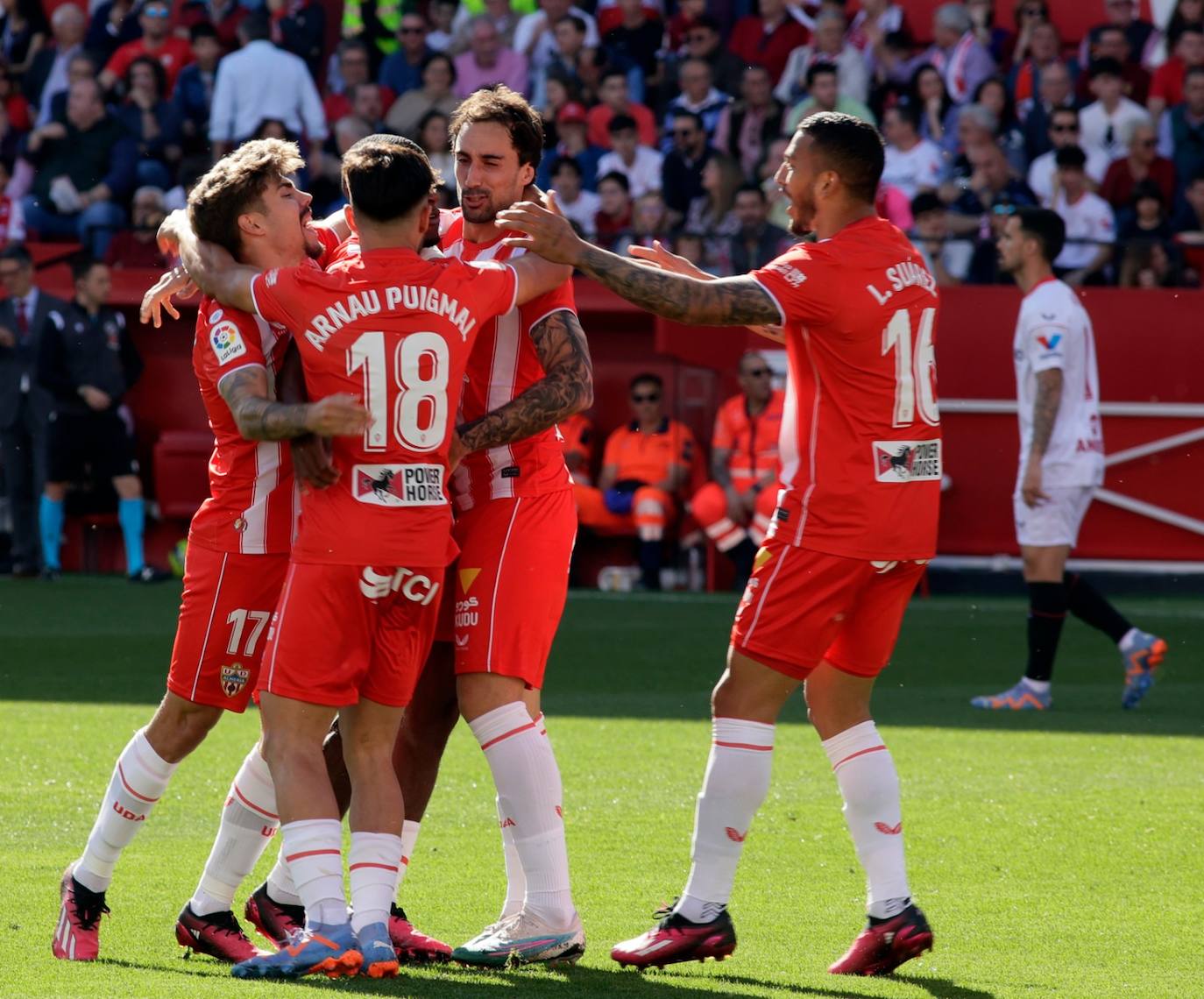 Las imágenes de la derrotas del Almería ante el Sevilla