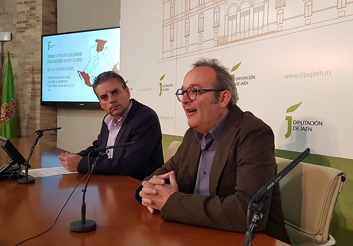 Ángel Vera y Juan Carlos Abril, en la presentación.