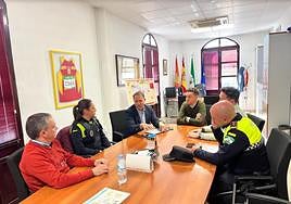 Reunión mantenida en el Ayuntamiento de Huelma.