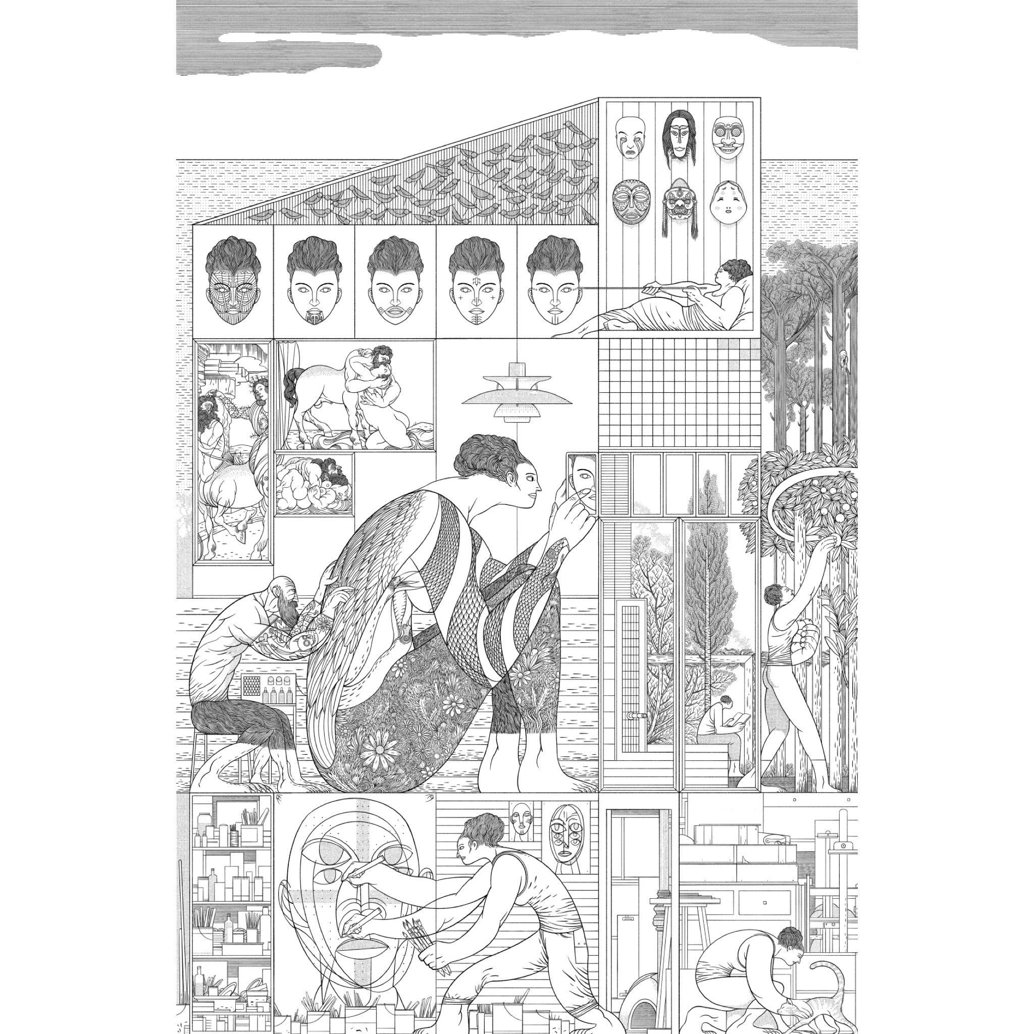 Otro que rompe fronteras es, claro, Sergio García, que, además de crear portadas para New Yorker, sigue produciendo obras de arte como Lilith, que se expuso en Arco: un auténtico cómic en una única lámina.