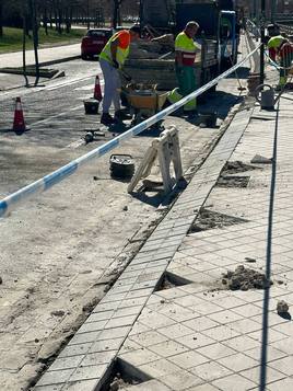 Trabajos municipales de adecuación de la calle Baden Powell.