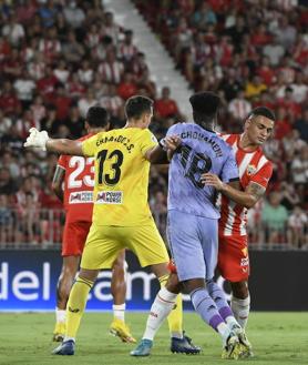 Imagen secundaria 2 - Fernando en tres partidos de esta temporada, ante el Girona en casa, Atlético de Madrid y Real Madrid.