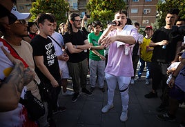 Imagen del show de rap de este martes en la Glorieta de Arabial.