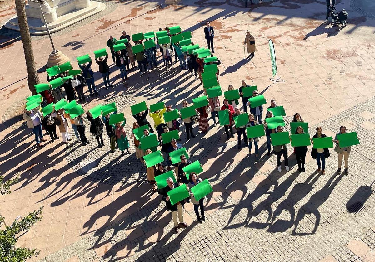 Acto celebrado en la Plaza Vieja, el pasado 4 de febrero, con motivo del Día Mundial Contra el Cáncer.