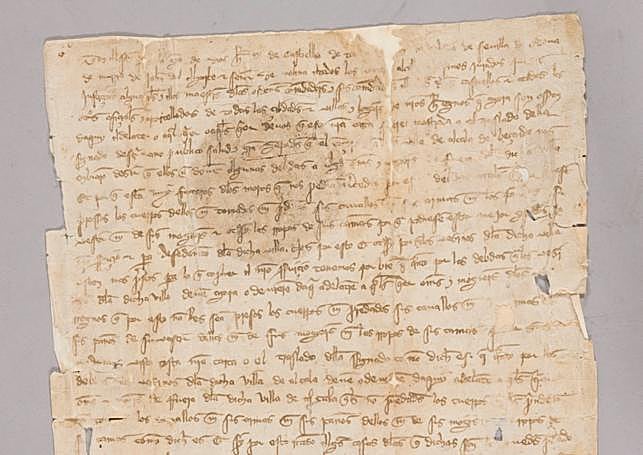 Uno de los documentos recuperados.