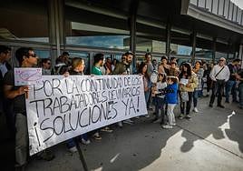 Protesta en el Parque de las Ciencias.