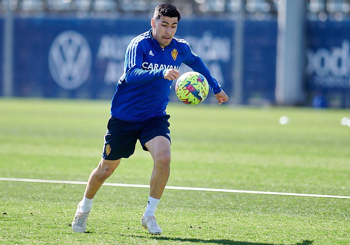 Tomás Alarcón, en un entrenamiento.