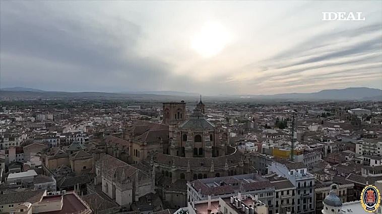 Granada vista desde el dron de la Policía Local