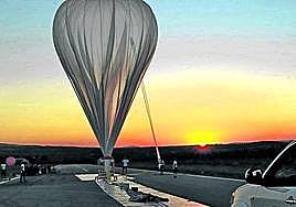 Recreación del globo que volará al espacio en el centro Atlas, de Villacarrillo.