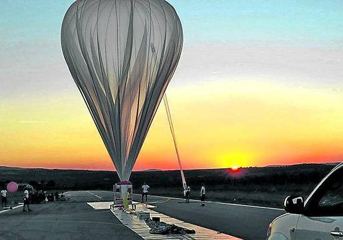 Recreación del globo que volará al espacio en el centro Atlas, de Villacarrillo.