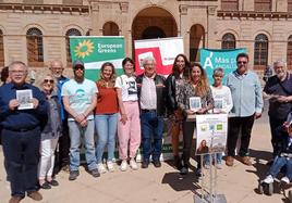 Algunos integrantes de la candidatura de coalición de IU, Más País Andalucía y Verdes Equo.