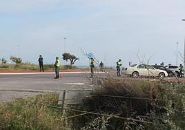 Imagen de archivo de un control de carretera de la Guardia Civil.