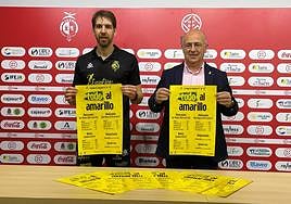 El jugador argentino, Alan Brandi, y el presidente del club, Germán Aguayo.