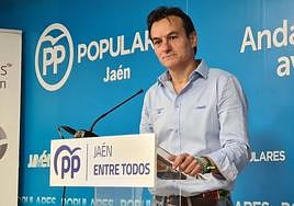 Agustín González, candidato del PP a la alcaldía de Jaén, este miércoles.