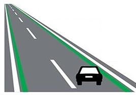 Las líneas verdes en las carreteras españolas que pueden costarte 200 euros.