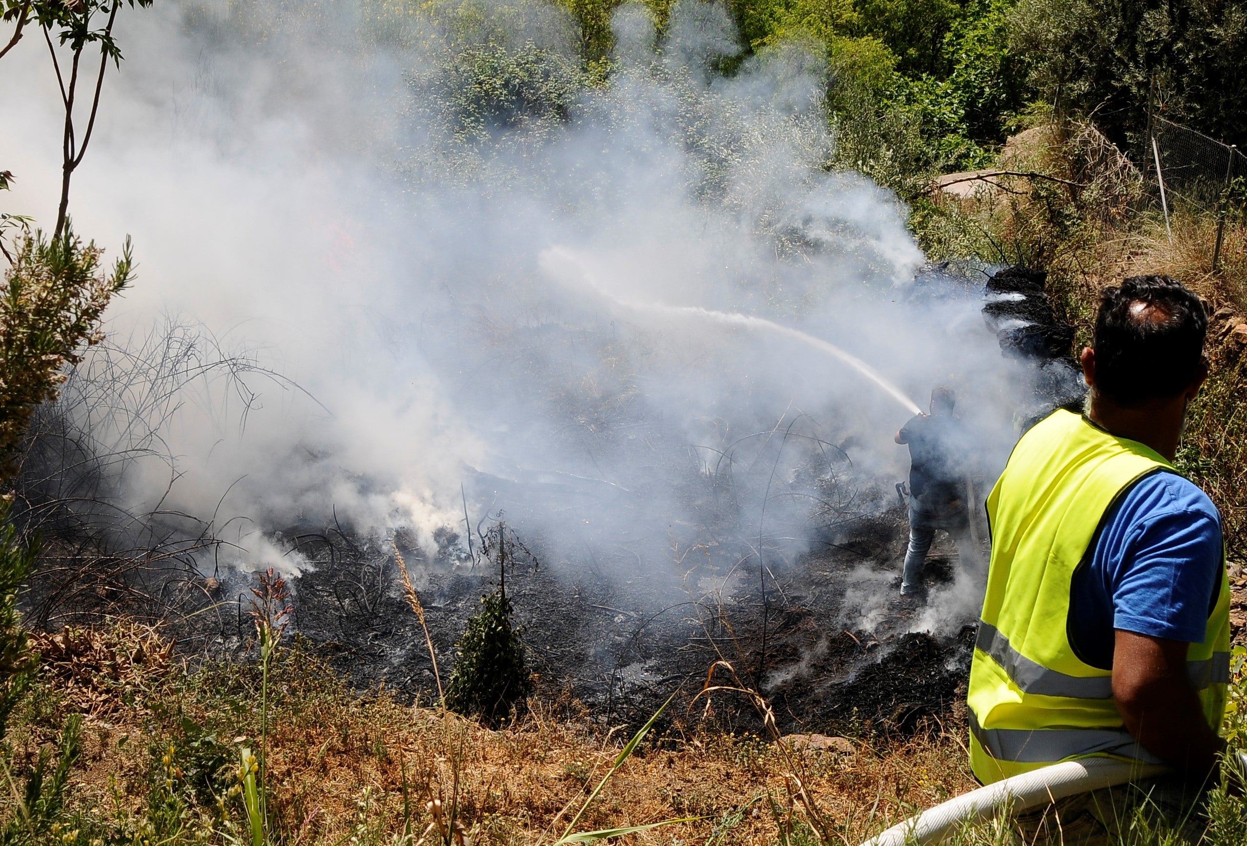 Fuego en el entorno de Lanjarón este viernes