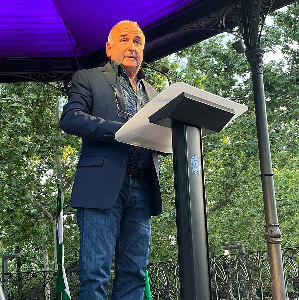 Juan Vida, durante la lectura de su pregón.