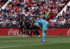 Fernando, abatido tras el primer gol del Athletic.