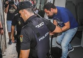 Juan Francisco, el asesino de la joven Ana Elena, el día que comenzó el juicio en la Audiencia de Granada que ha sido anulado.