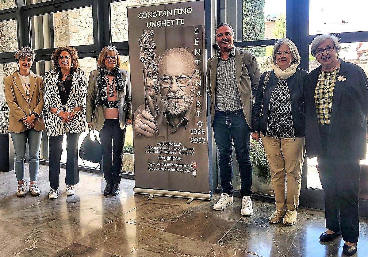 Foto de familia del alcalde de Castellar y ponentes de las jornadas.