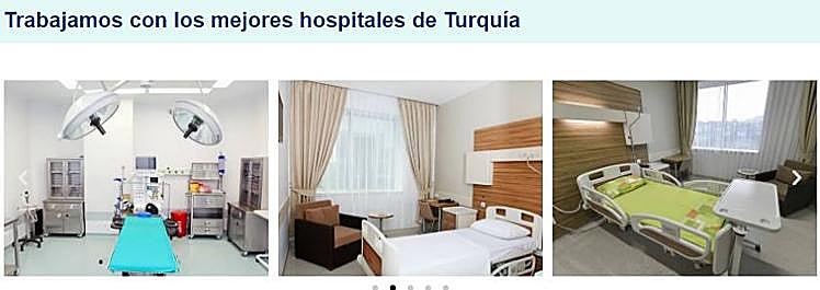 Quirófano y habitaciones de hospital en Turquía.