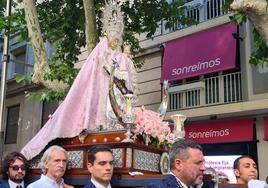 La imagen de la Virgen de la Capilla, en el Paseo de la Estación.