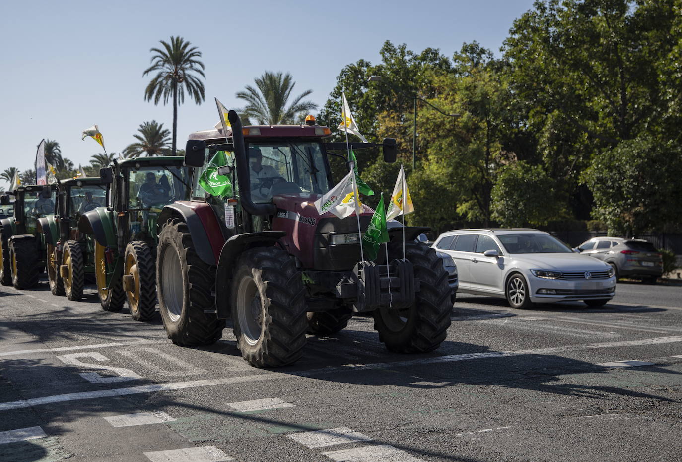 Imagen de archivo de una protesta contra la PAC en Sevilla.