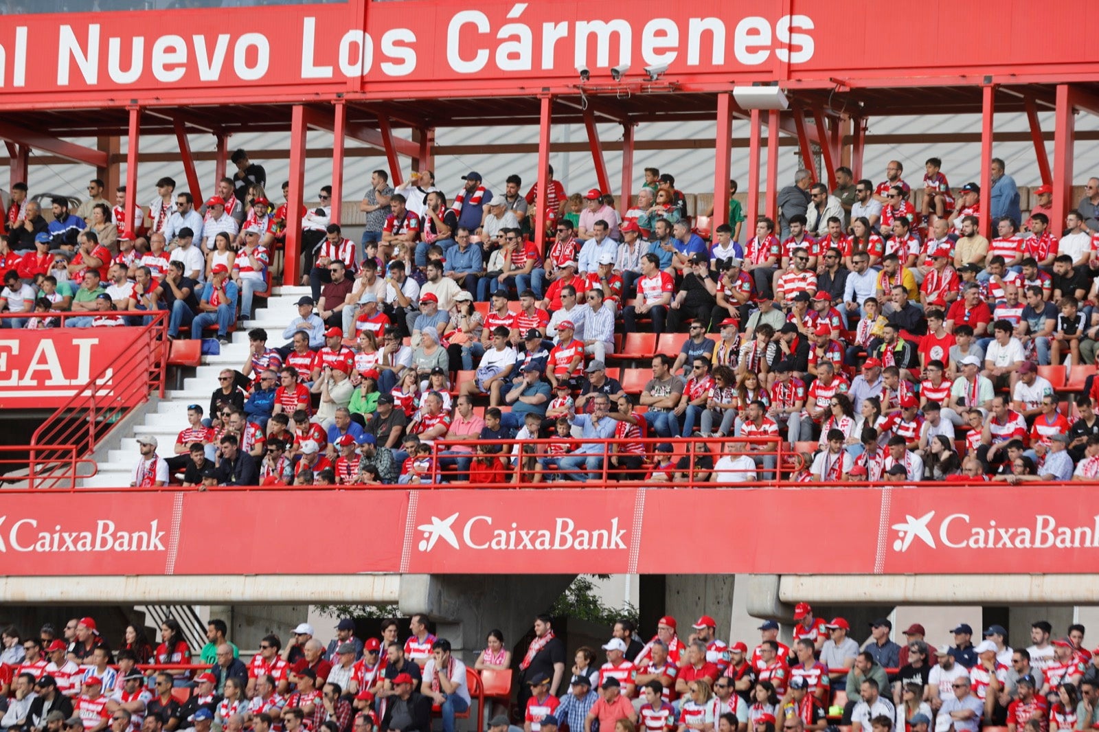 Encuéntrate en la grada en el Granada-Lugo