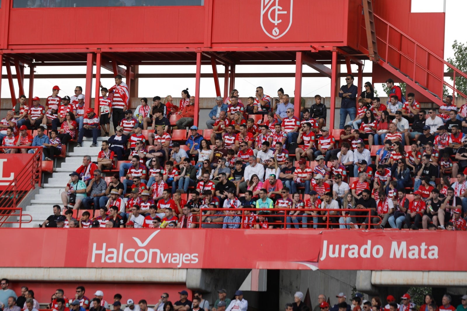Encuéntrate en la grada en el Granada-Lugo