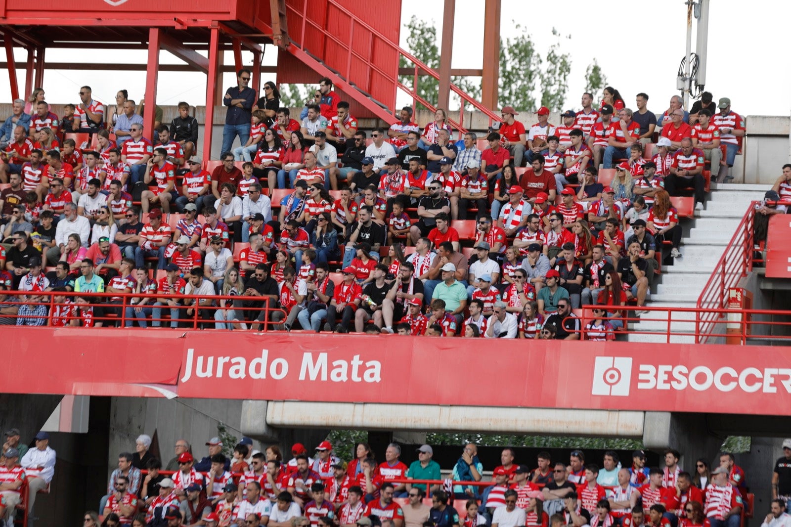 Encuéntrate en la grada en el Granada-Lugo