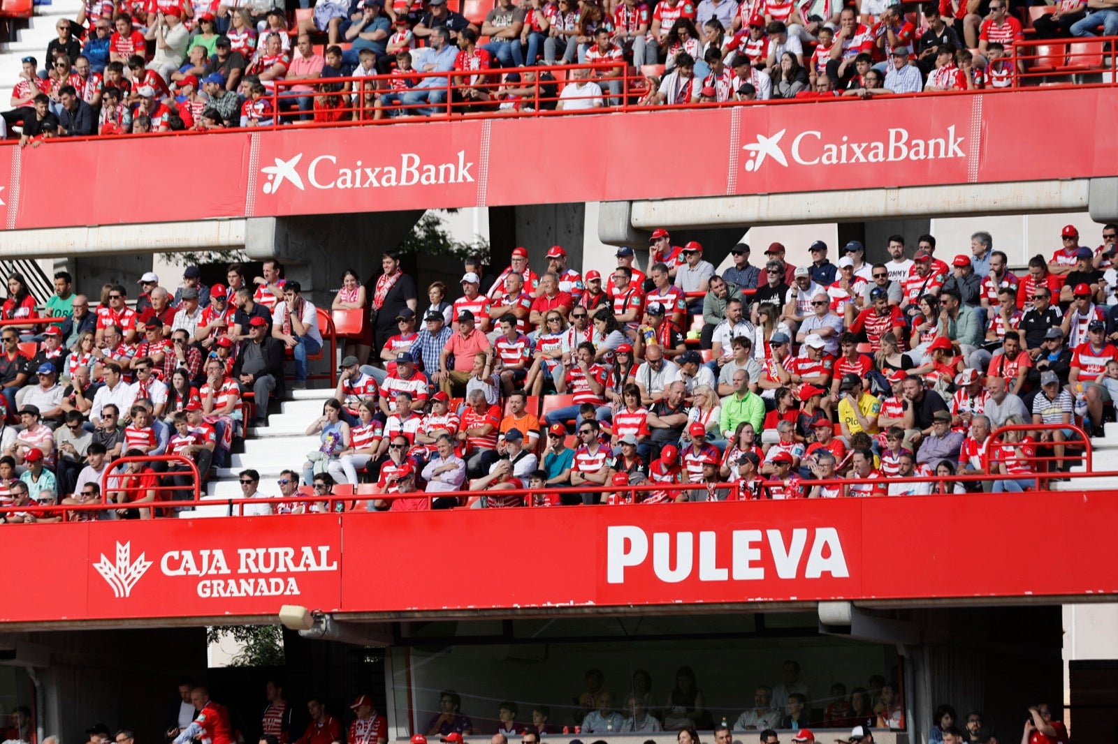 Encuéntrate en la grada en el Granada-Lugo