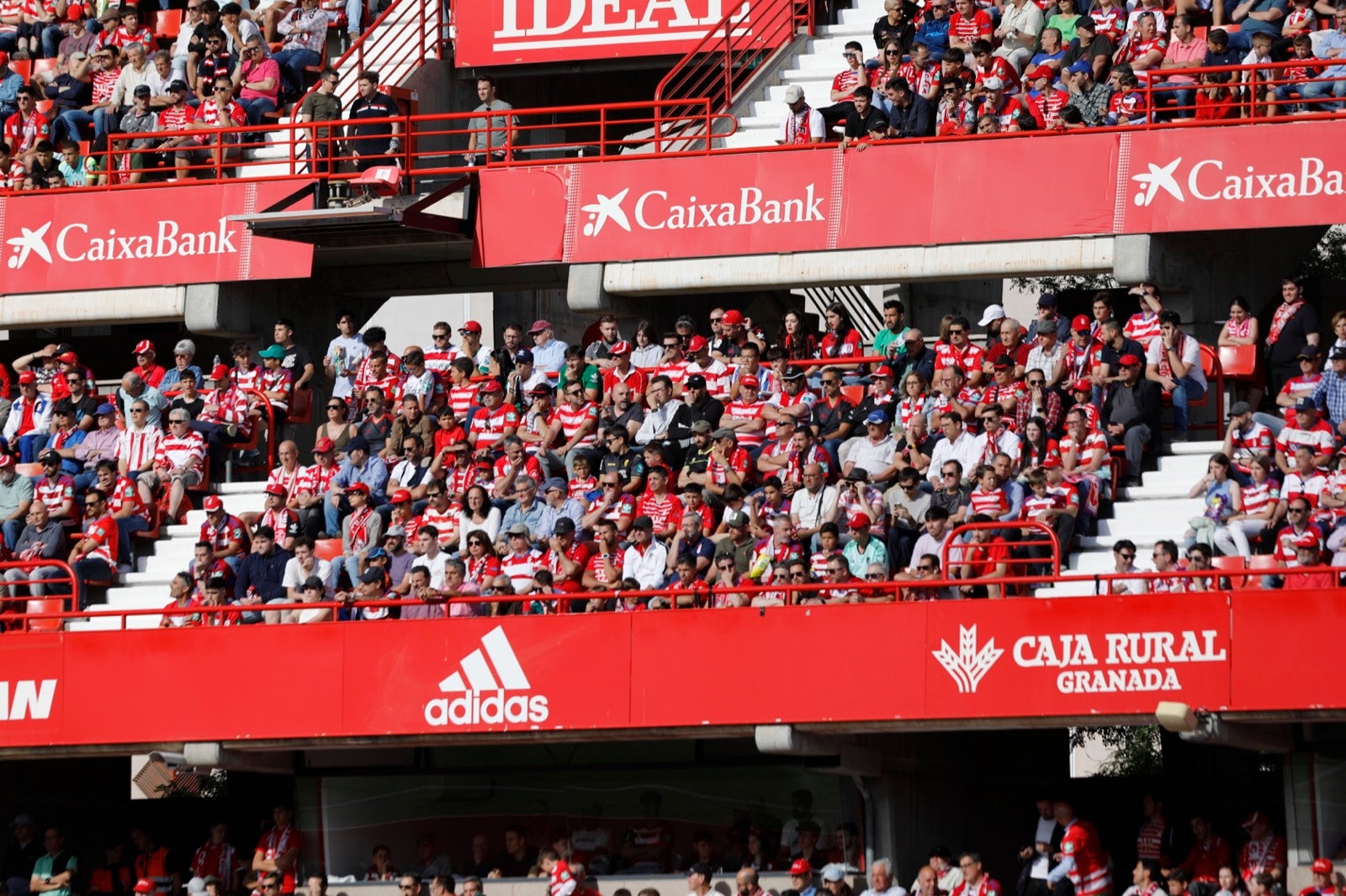Encuéntrate en la grada en el Granada-Lugo